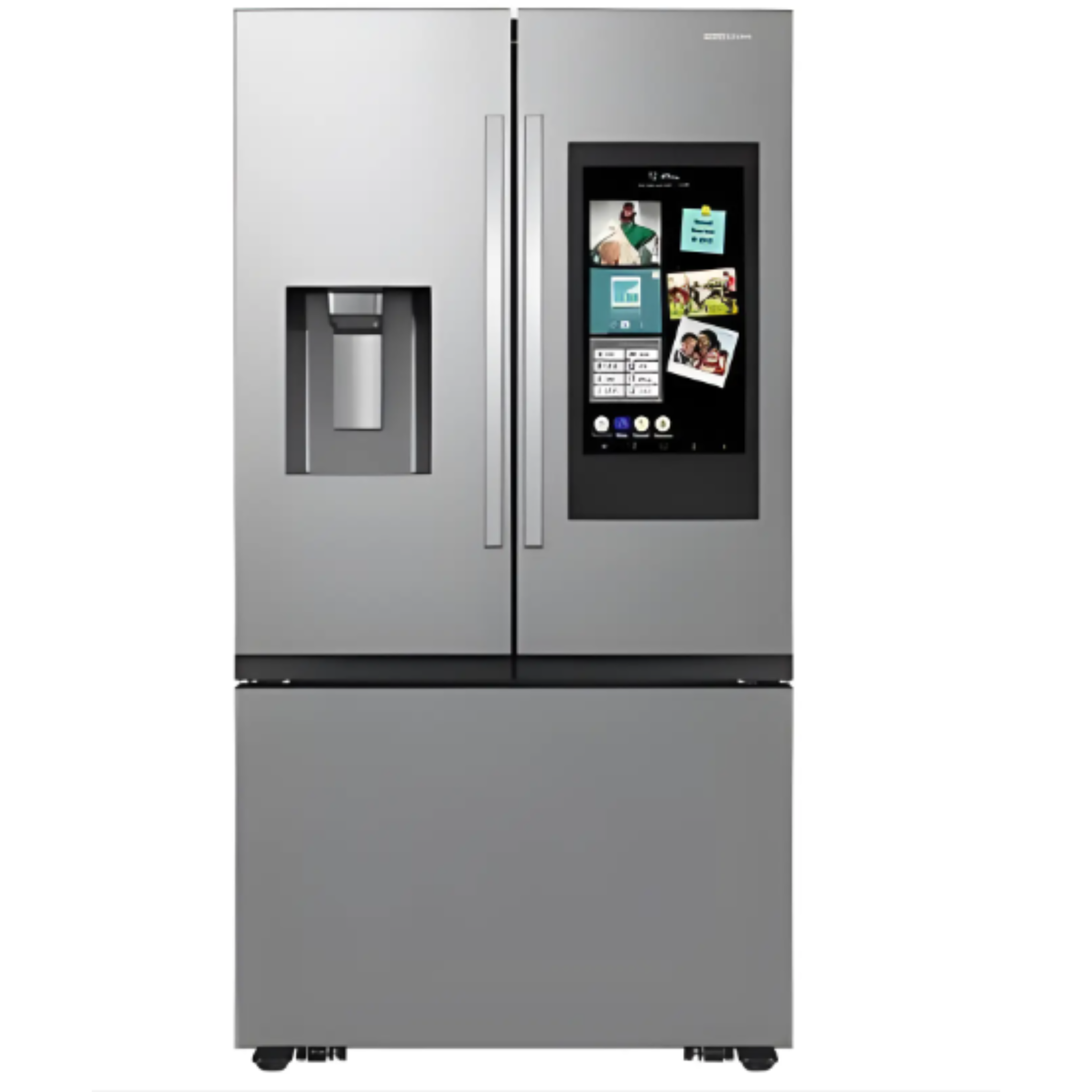 LuxChill Stainless Steel Refrigerator with Interactive Screen