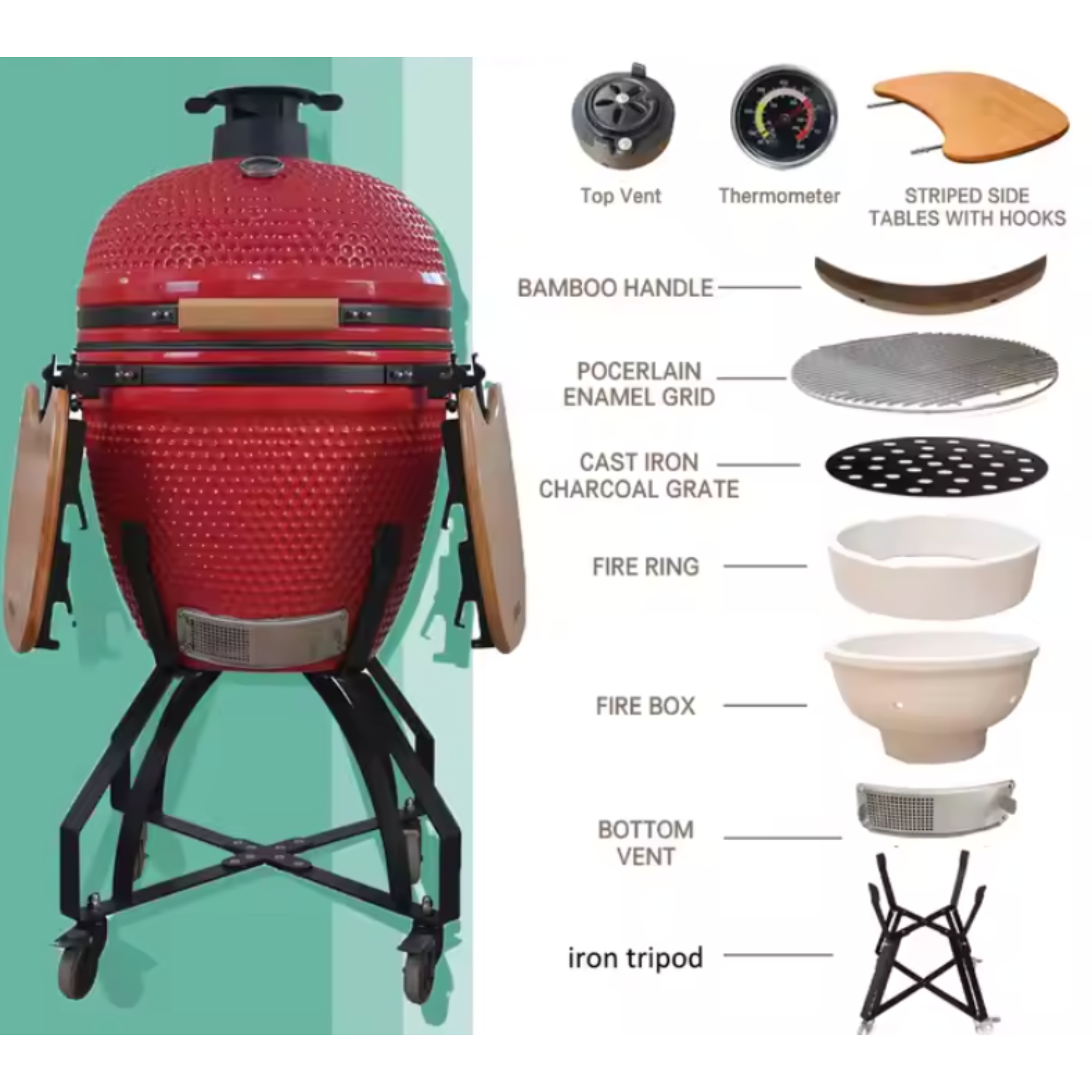 Premium Ceramic Kamado Grill